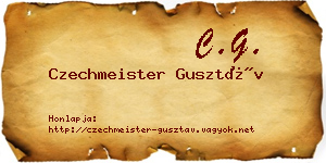 Czechmeister Gusztáv névjegykártya