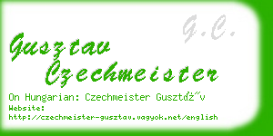gusztav czechmeister business card